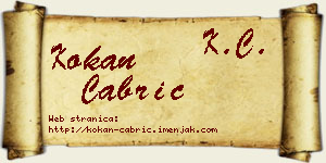 Kokan Čabrić vizit kartica